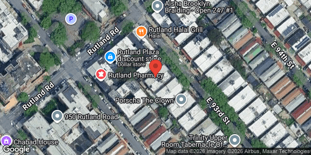 Aerial map of 126 EAST 93 STREET, Brooklyn