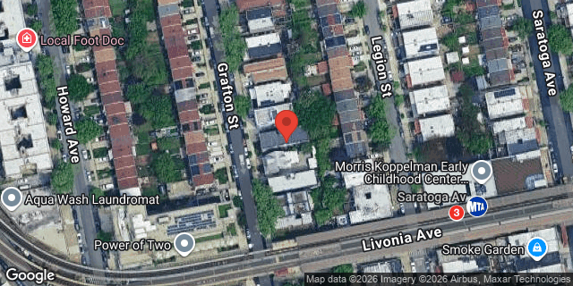 Aerial map of 257 GRAFTON STREET, Brooklyn