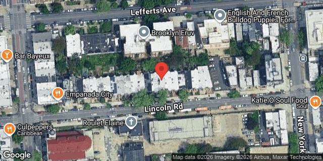 Aerial map of 407 LINCOLN ROAD, Brooklyn