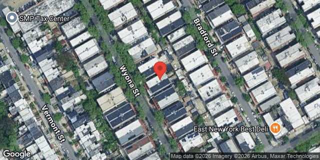 Aerial map of 681 WYONA STREET, Brooklyn
