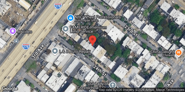 Aerial map of 201 24 STREET, Brooklyn