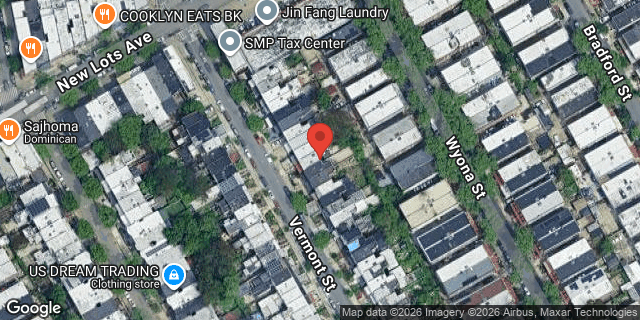 Aerial map of 711 VERMONT STREET, Brooklyn