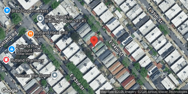 Aerial map of 132 EAST 94 STREET, Brooklyn