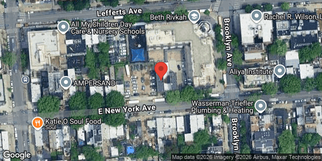 Aerial map of 491 EAST NEW YORK AVENUE, Brooklyn