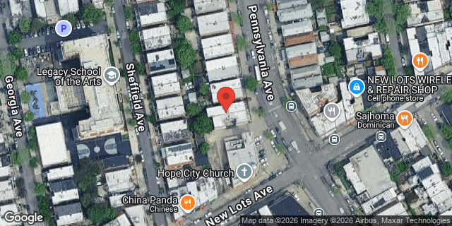 Aerial map of 612 PENNSYLVANIA AVENUE, Brooklyn
