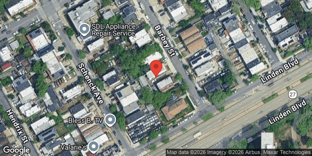 Aerial map of 824 BARBEY STREET, Brooklyn