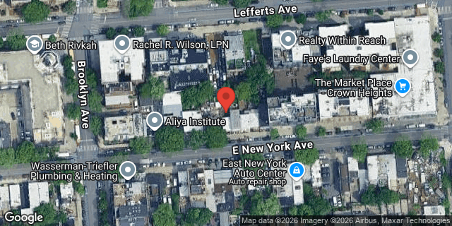 Aerial map of 551 EAST NEW YORK AVENUE, Brooklyn