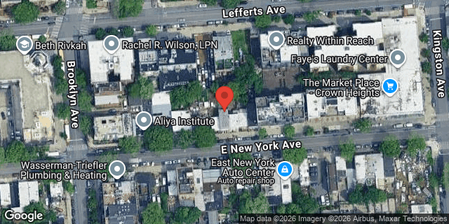 Aerial map of 553 EAST NEW YORK AVENUE, Brooklyn