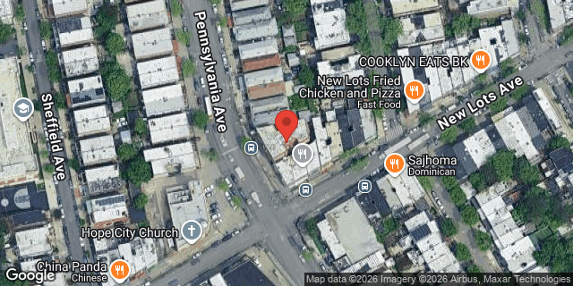 Aerial map of 611 PENNSYLVANIA AVENUE, Brooklyn