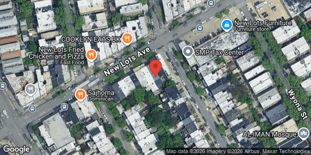Aerial map of 432 NEW LOTS AVENUE, Brooklyn