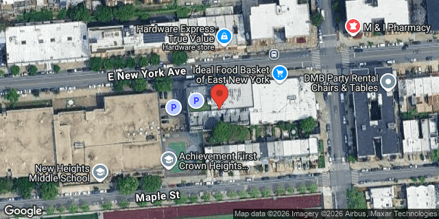 Aerial map of 824 EAST NEW YORK AVENUE, Brooklyn