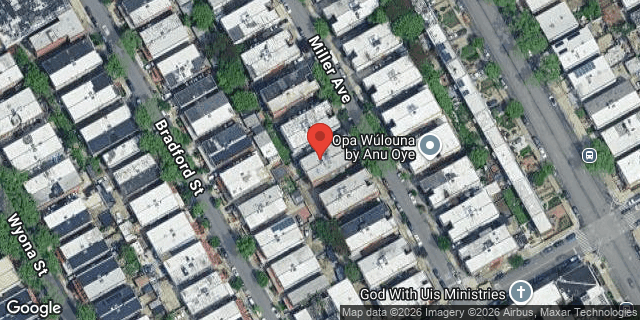 Aerial map of 740 MILLER AVENUE, Brooklyn