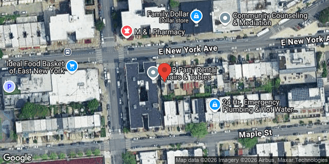 Aerial map of 866 EAST NEW YORK AVENUE, Brooklyn
