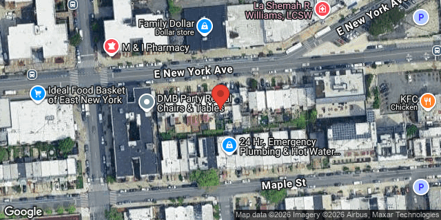 Aerial map of 880 EAST NEW YORK AVENUE, Brooklyn