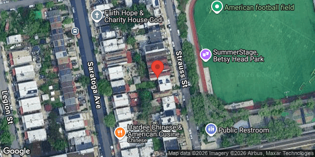 Aerial map of 2106 STRAUSS STREET, Brooklyn