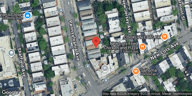 Aerial map of 603 PENNSYLVANIA AVENUE, Brooklyn