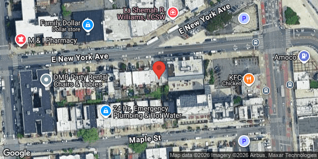 Aerial map of 902 EAST NEW YORK AVENUE, Brooklyn