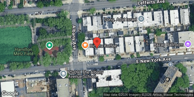Aerial map of 695 EAST NEW YORK AVENUE, Brooklyn