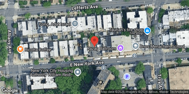 Aerial map of 735 EAST NEW YORK AVENUE, Brooklyn