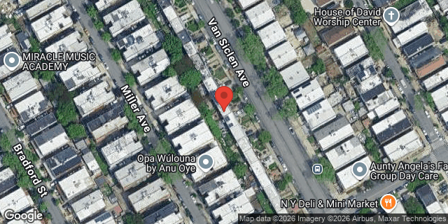 Aerial map of 686 VAN SICLEN AVENUE, Brooklyn