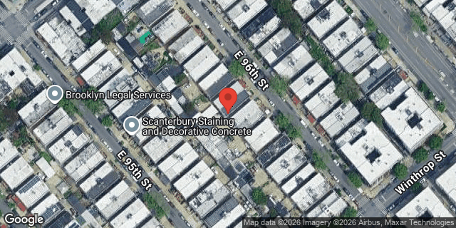 Aerial map of 132 EAST 96 STREET, Brooklyn