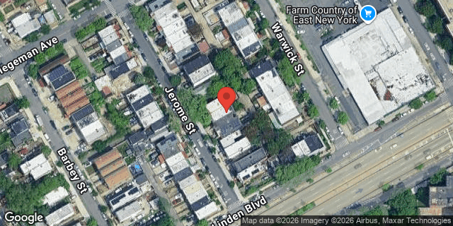 Aerial map of 725 JEROME STREET, Brooklyn