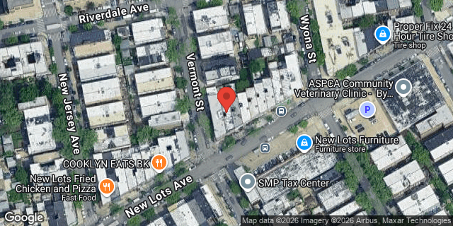 Aerial map of 441 NEW LOTS AVENUE, Brooklyn