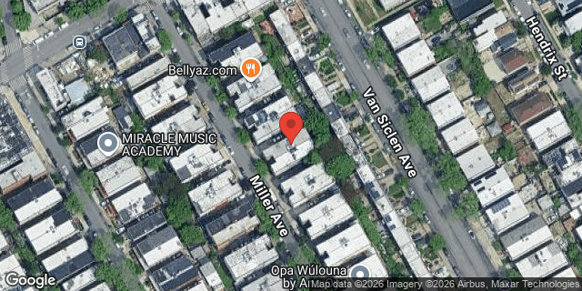 Aerial map of 719 MILLER AVENUE, Brooklyn
