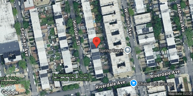 Aerial map of 483 HINSDALE STREET, Brooklyn