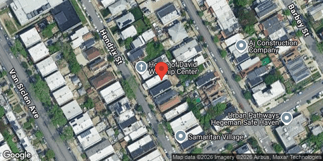 Aerial map of 753 HENDRIX STREET, Brooklyn