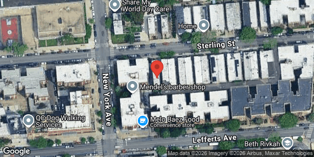 Aerial map of 408 STERLING STREET, Brooklyn