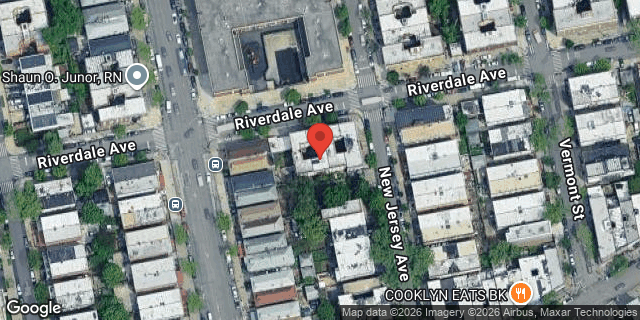 Aerial map of 618 RIVERDALE AVENUE, Brooklyn