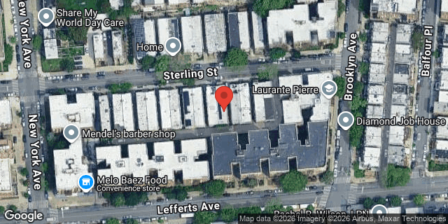 Aerial map of 438 STERLING STREET, Brooklyn