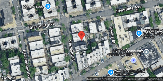 Aerial map of 651 VERMONT STREET, Brooklyn