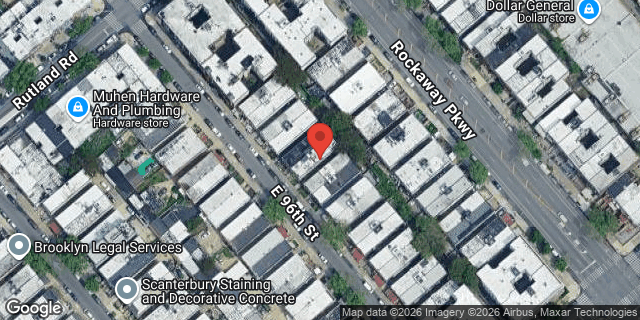 Aerial map of 123 EAST 96 STREET, Brooklyn