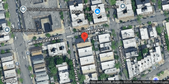 Aerial map of 645 NEW JERSEY AVENUE, Brooklyn