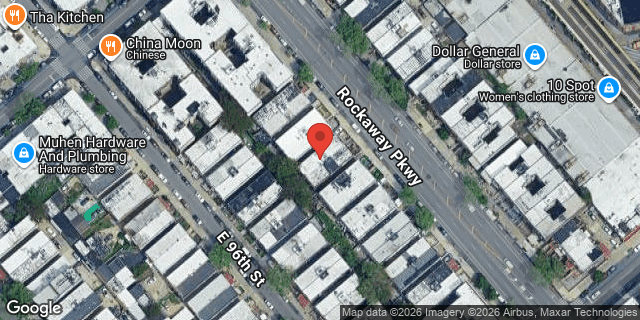 Aerial map of 118 ROCKAWAY PARKWAY, Brooklyn