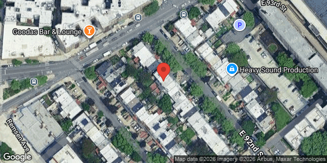 Aerial map of 16 EAST 92 STREET, Brooklyn