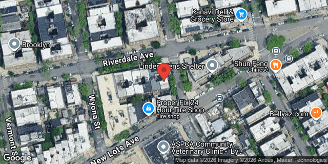 Aerial map of 696 RIVERDALE AVENUE, Brooklyn