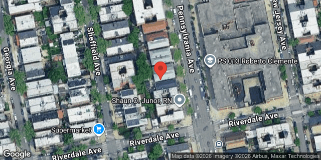 Aerial map of 554 PENNSYLVANIA AVENUE, Brooklyn