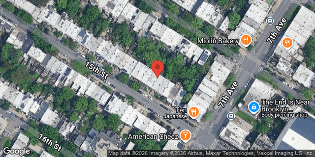 Aerial map of 329 15 STREET, Brooklyn