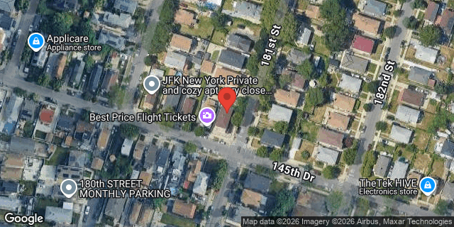 Aerial map of 180-17 145 DRIVE, Queens