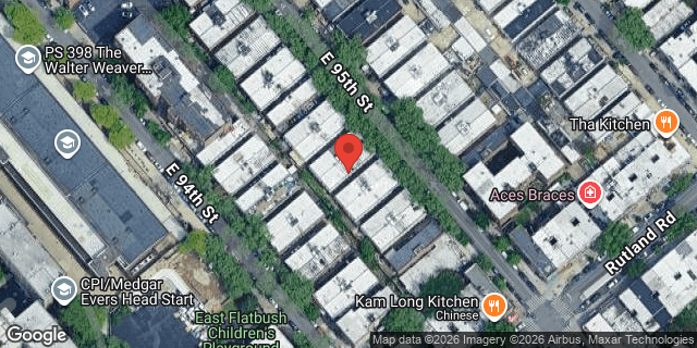 Aerial map of 58 EAST 95 STREET, Brooklyn
