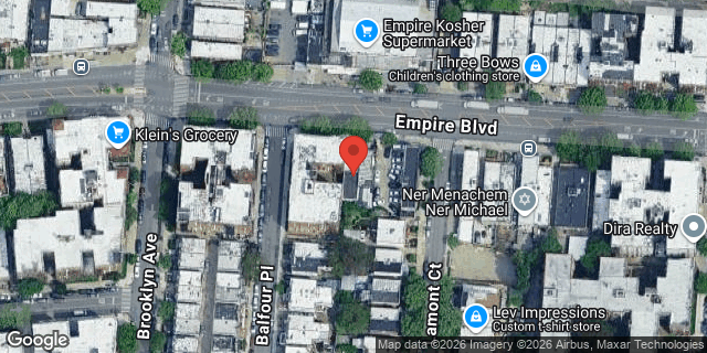 Aerial map of 534 EMPIRE BOULEVARD, Brooklyn