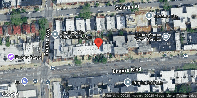 Aerial map of 279 EMPIRE BOULEVARD, Brooklyn