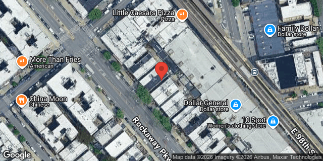 Aerial map of 105 ROCKAWAY PARKWAY, Brooklyn