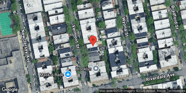 Aerial map of 619 VERMONT STREET, Brooklyn