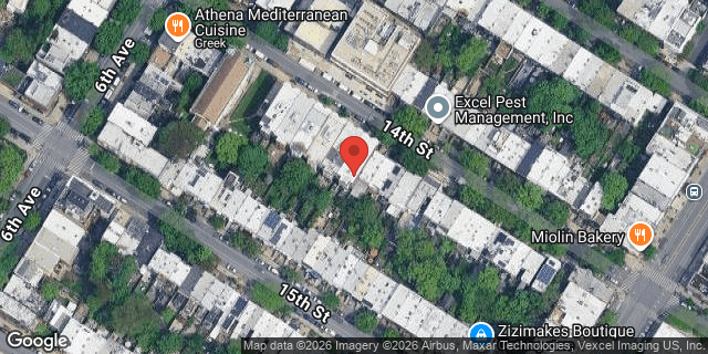 Aerial map of 346 14 STREET, Brooklyn