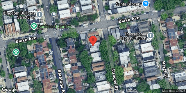 Aerial map of 2022 STRAUSS STREET, Brooklyn
