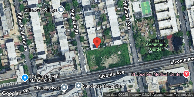 Aerial map of 427 HINSDALE STREET, Brooklyn